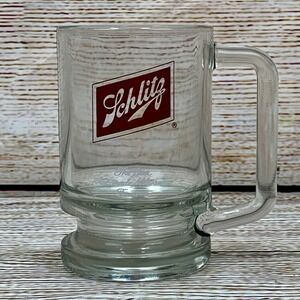 Vintage Schlitz Beer Mug‎ Glass "The Beer That Made Milwaukee Famous"